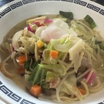 海花亭 - おばまちゃんぽん温泉玉子入り