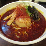 勝屋 - 赤中華そば（大盛り）煮玉子トッピング