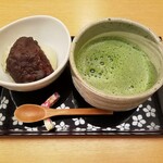 いぐさ - そばがきぜんざい（¥660）