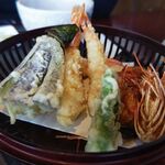 そば季寄 季作久 - 天使の海老天