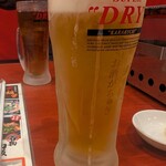 焼肉ここから 中洲店 - 先ずは生しょッ♪