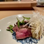 炭火割烹 いふき - メイン其のニ 本鴨とじゃがいもソース