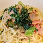 ボーノ - カツオ菜とベーコンのペペロンチーノ