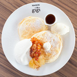 Mezondo jiji - Ricotta Cheese Pancake~リコッタチーズパンケーキ~アップル&シナモン Apple & Cinnamon Pancake