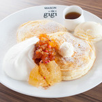 Mezondo jiji - Ricotta Cheese Pancake~リコッタチーズパンケーキ~アップル&シナモン Apple & Cinnamon Pancake