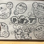 煮干しのビリー - トッピングメニュー