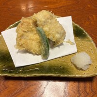 すし一 - 忠刻セットのアナゴと姫路れんこんのてんぷら