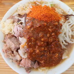 にかいや - ぶた入りオロチョンラーメン＋トッピング全部