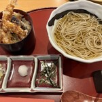 八島 - かけ蕎麦＆ミニ天丼セット1,400円
