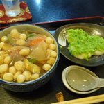 おたま茶や - おくずかけとずんだ餅のセット \1,155