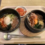 石焼ビビンパ - 冷麺＆カルビビビンパセット、キムチ