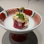 銀座焼肉 Salon de AgingBeef - 湯葉ユッケ