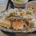 そば哲 - 野菜天ぷら盛り合わせ
