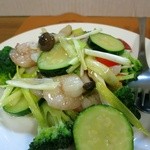 チャイナレストラン 一品香 - 黄韮と海老の塩炒め