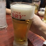 なすび屋 - 生ビール 中