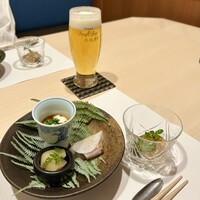 銀座 蟹 あかつき - 前菜(ボラの白子・数の子・ブリ大根・河豚の煮こごり)