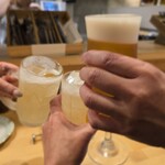 カジュアルフレンチBar 7FUKU - 「カジュアルフレンチBar7FUKU」にて、*(ˊᗜˋ*)و乾杯