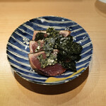 東麻布 天本 - 若狭かつおに有明さらがきの海苔