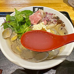 超純水採麺 天国屋 - 浅利出汁の淡麗塩味スープ