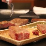 鉄板焼ステーキ 一ッ葉ミヤチク - 