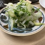 金の字 - 皿料理の付け合わせだけを出して貰いました^_^