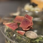 LAINE INAMURAGASAKI - 北海道産ホタテ貝とキャビアと共に生ハム