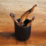 TSUSHIMI - 自家菜園しいたけ　スライスしてドライに、発酵黒ニンニクのペースト