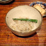 薪鳥新神戸 - 薪そぼろご飯 + 韮
