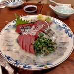 おおたか - カツオ、ヒラメ刺身