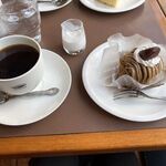 珈琲館 - 料理写真:コーヒーとモンブラン