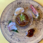 長江SORAE - 真ん中にクラゲ、海老、角煮、燻製たこ、蒸し鶏