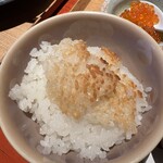 京の米料亭 八代目儀兵衛 - お代わり（何杯でも無料）するとおこげを乗せてくれます