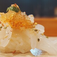 天寿し 京町店 - アカイカ、雲丹/とびこ/錦胡麻