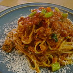 ジューダバレリーノ - 合い挽き肉と小松菜のﾄﾏﾄｿｰｽﾊﾟｽﾀ