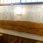 寿司・うなぎ 羽子吾 - 店内に飾られているサインの一部
