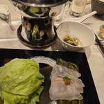 翠陽 - 伊勢真鯛のしゃぶしゃぶ葱オイルソース