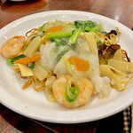 湖南人家 - 20241227海鮮焼きそば1,100円