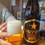 ウエストうどん - ご機嫌妻のピースとビール。