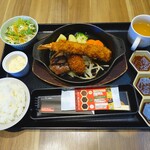 デンバープレミアム - 料理写真:国産牛ステーキ60g&フライコンボ~タルタル&3種のステーキソース~