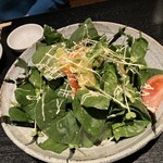 美味い家 若鈴 - ほうれん草パッとしないサラダ583円