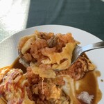 スプーン - ひき肉入りオムライス、スプーン上げ