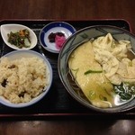京美茶屋 - ゆばそば定食 1120円