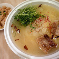 イベリコ・バル 門仲 - イベリコ豚ラーメン・塩＋ミニライス（900円）