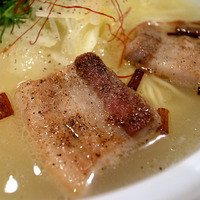 イベリコ・バル 門仲 - イベリコ豚ラーメン・塩＋ミニライス（900円）