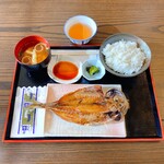 シーサイドスパ マリーナ展望レストラン - 大アジ干物定食