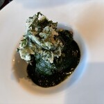 グリーンヒルズ草庵 - 白子のムニエル 春菊のソース