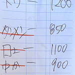 新京 - オーダー伝票