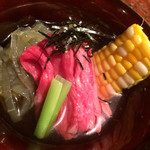 焼肉うしごろ - 前菜　茄子とうちももの肉素麺（和風ダシと山葵添え）