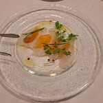 イタリア料理 モナリザン - 柿とヒラメのカルパッチョ