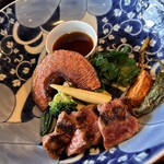 グリーンヒルズ草庵 - 和州牛の網焼き